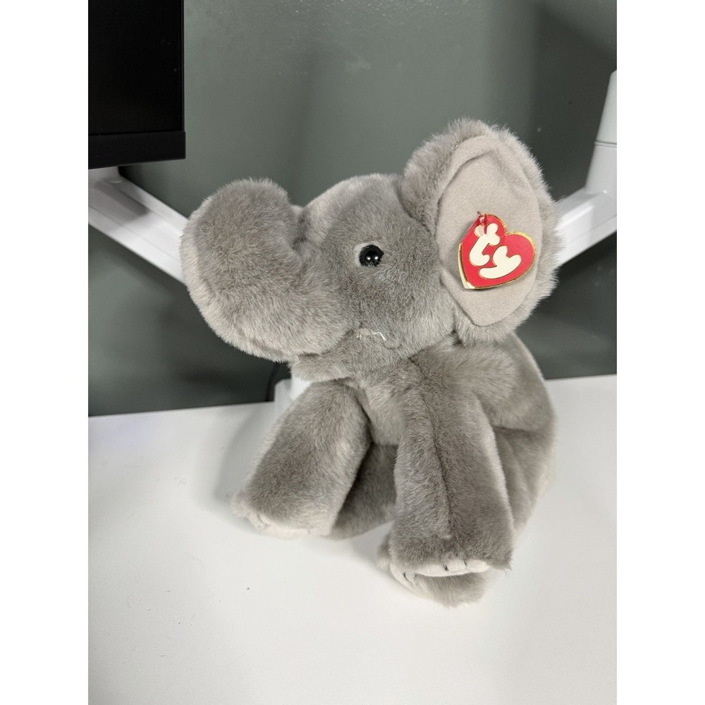 Ty Classic Quake Gray Elephant Plush 13" Stuffed Animal Toy 2006 B-1